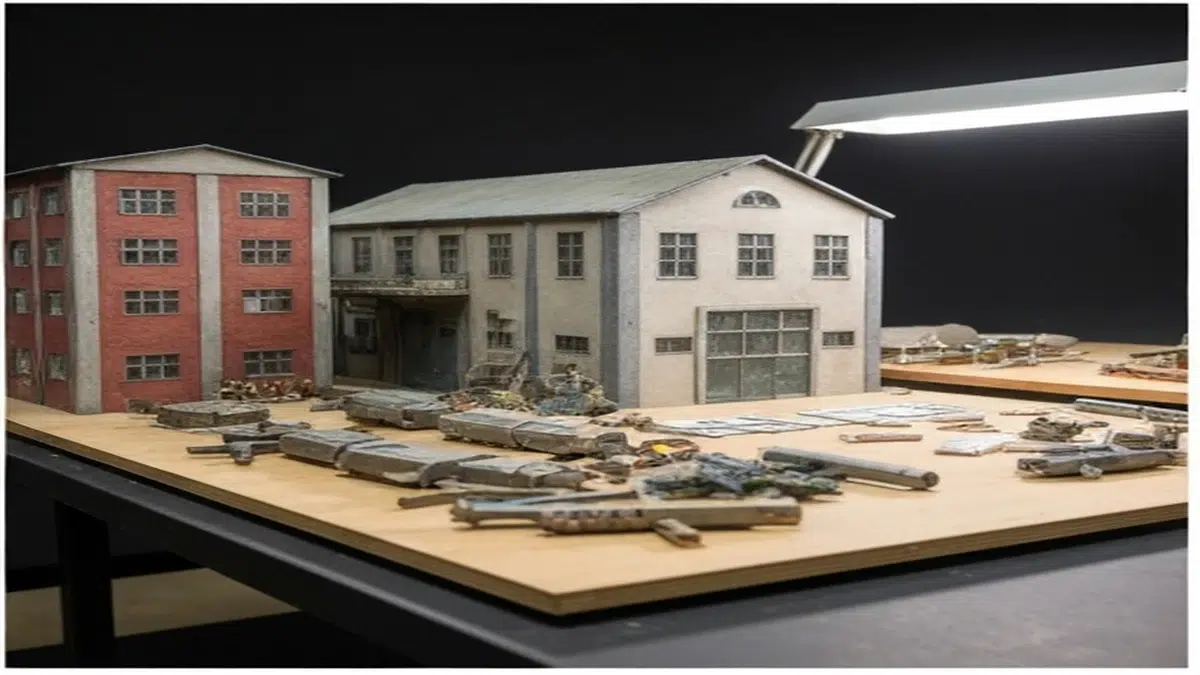 Diorama Fabbrica Industriale: Archeologia del Lavoro — modello in scala riprodotto in dettaglio